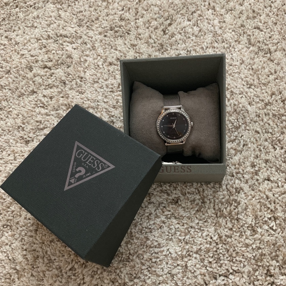 Guess Stainless Steel Mesh Watch